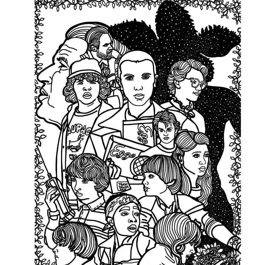Desenho de Stranger Things para imprimir