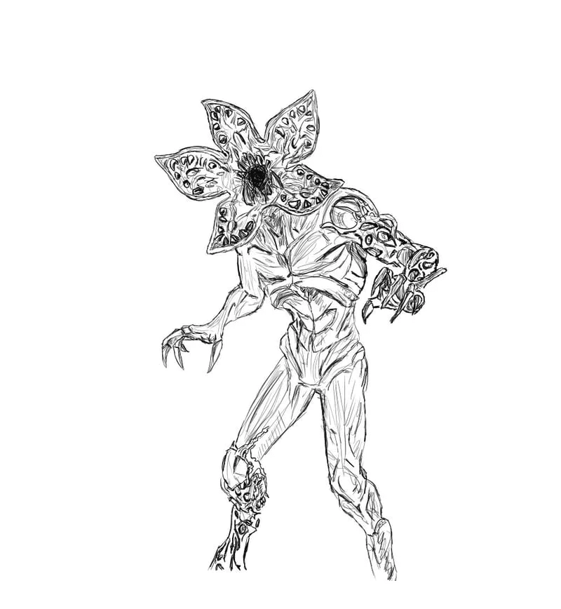 Desenho de Stranger Things para imprimir