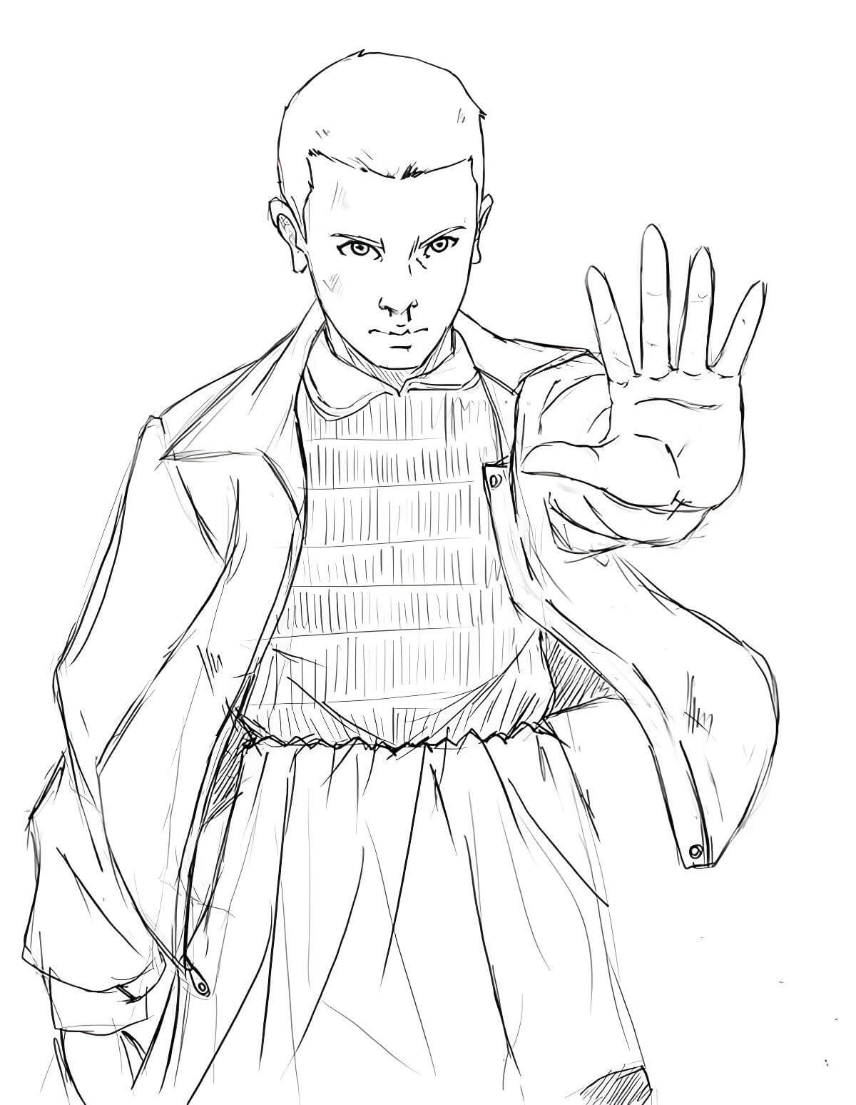 Desenho de Stranger Things para imprimir