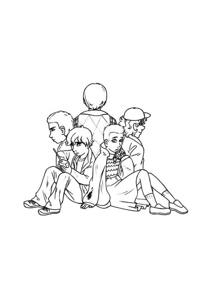 Desenho de Stranger Things para imprimir