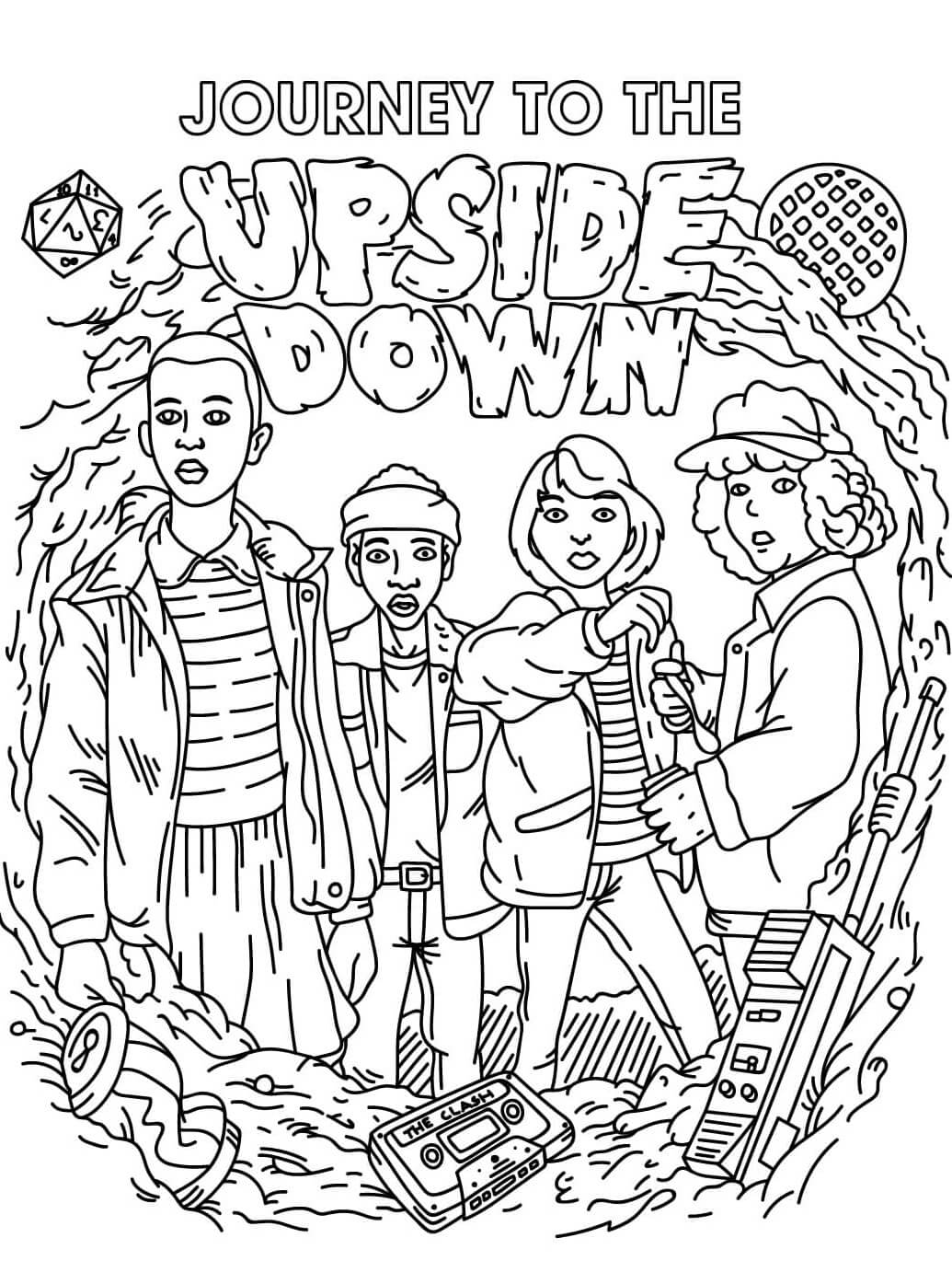 Desenho de Stranger Things para imprimir