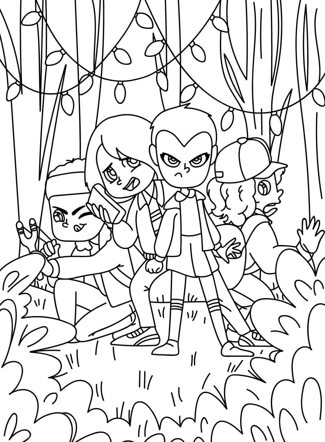 Desenho de Stranger Things para imprimir