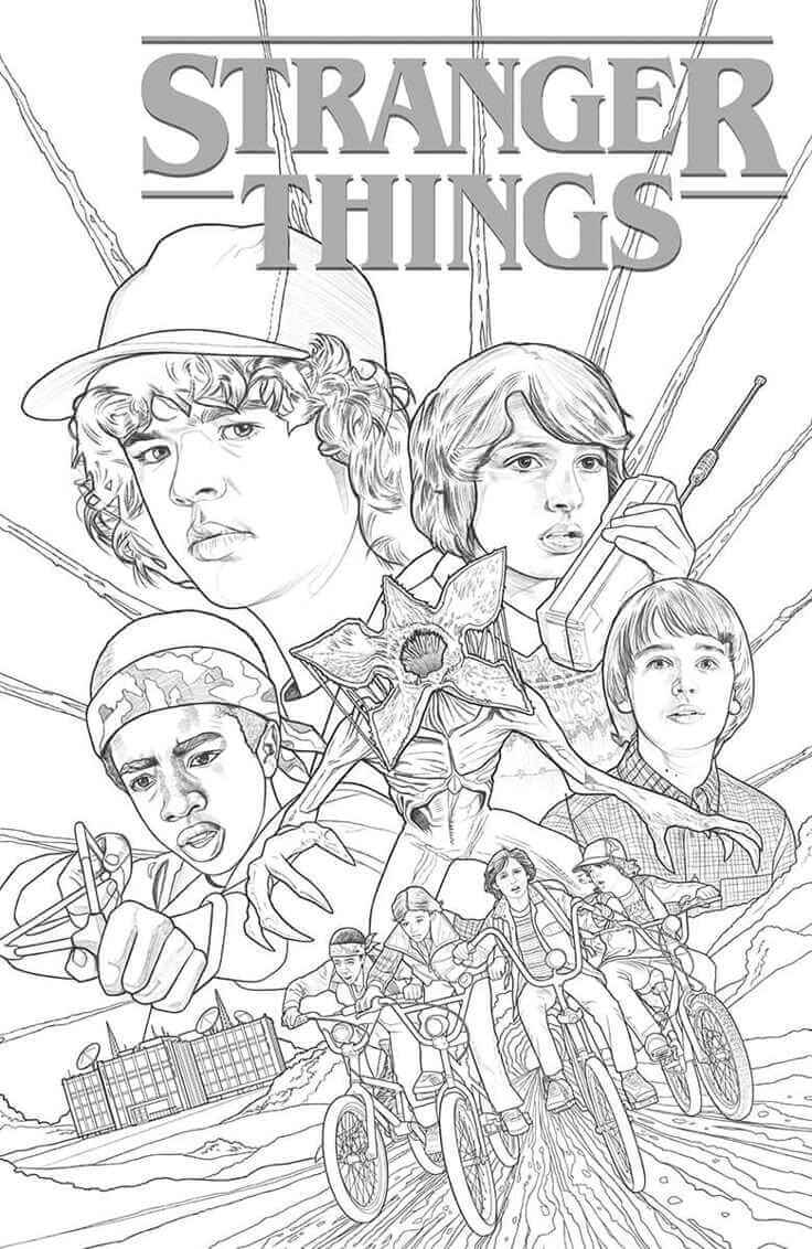 Desenho de Stranger Things para imprimir