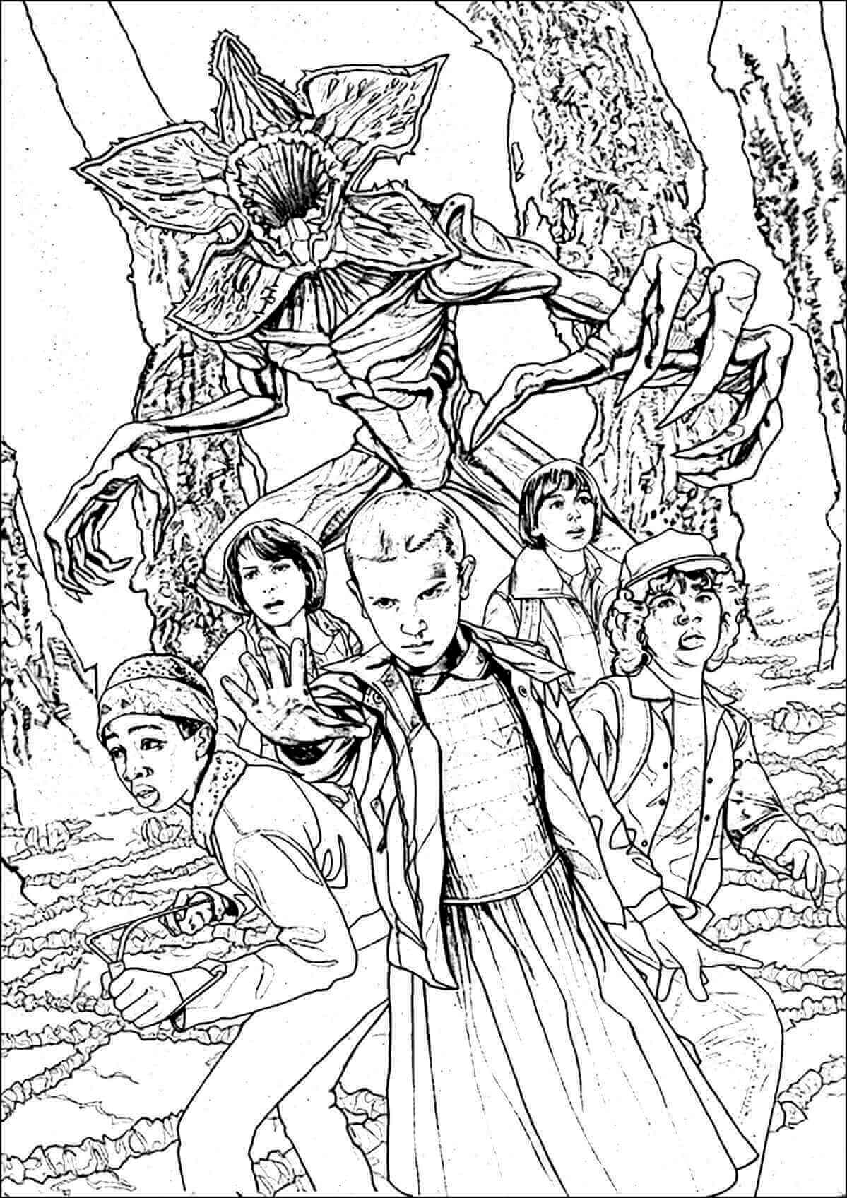 Desenho de Stranger Things para imprimir