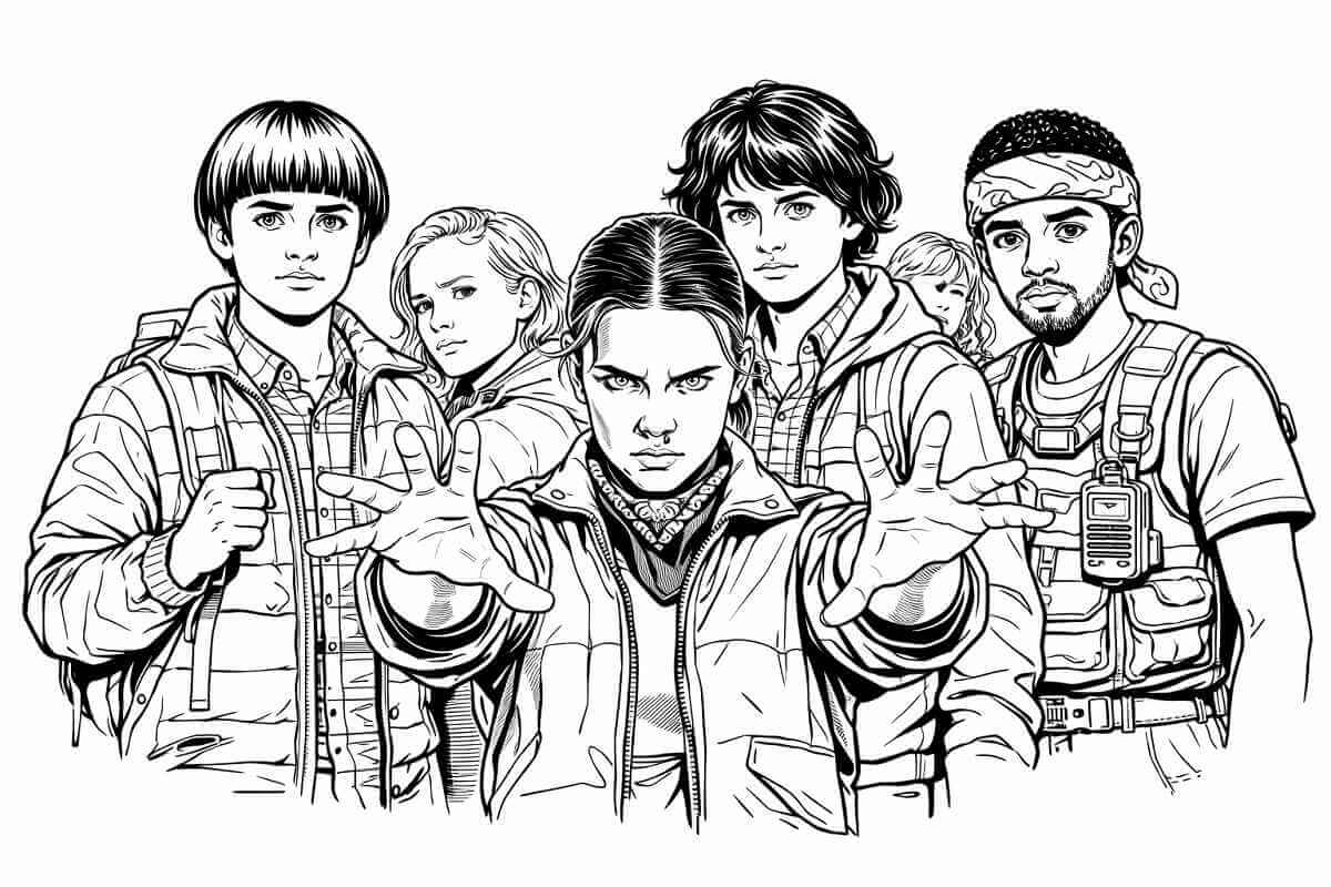 Desenho de Stranger Things para imprimir