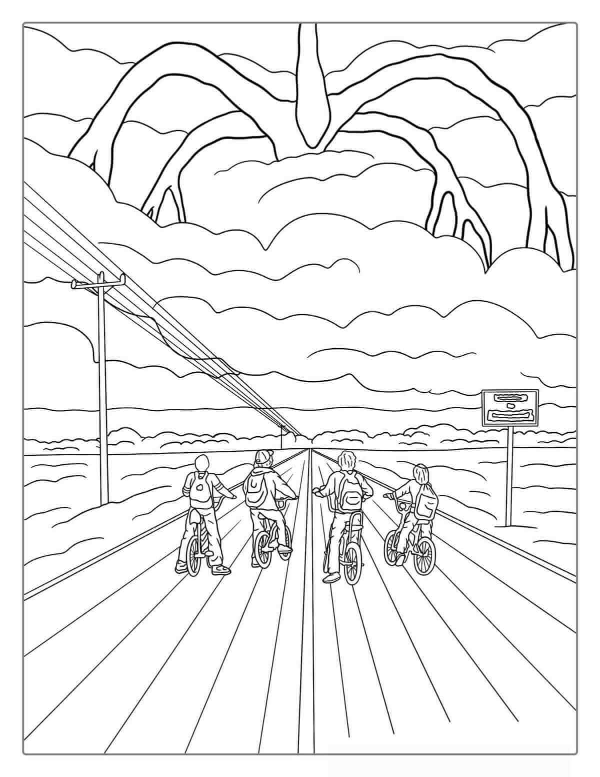 Desenho de Stranger Things para imprimir