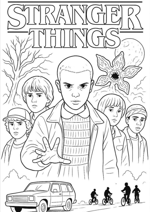 Desenho de Stranger Things para imprimir
