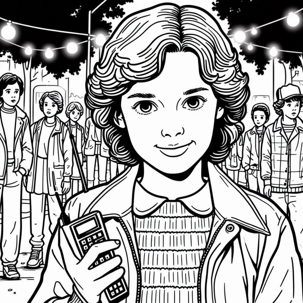 Desenho de Stranger Things para imprimir