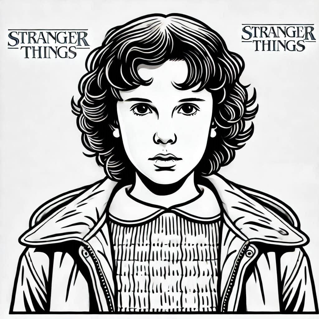 Desenho de Stranger Things para imprimir