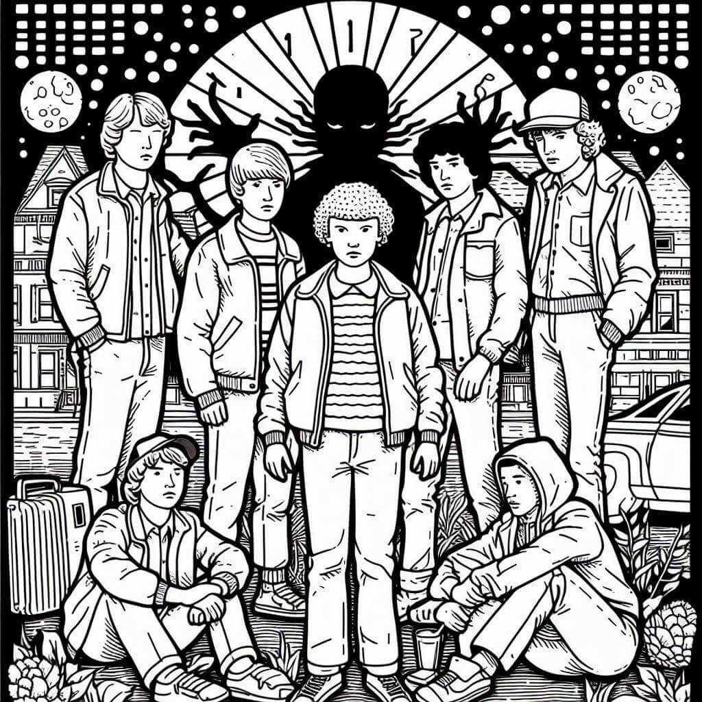 Desenho de Stranger Things para imprimir