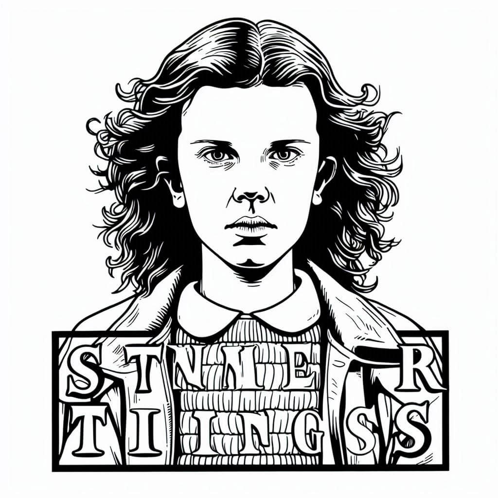Desenho de Stranger Things para imprimir