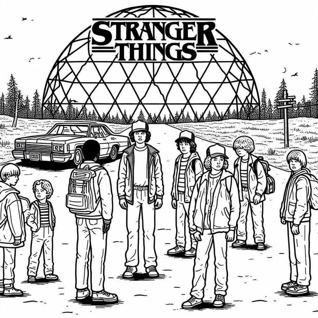 Desenho de Stranger Things para imprimir