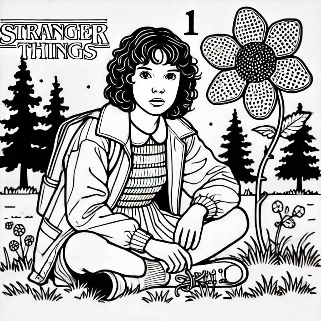 Desenho de Stranger Things para imprimir