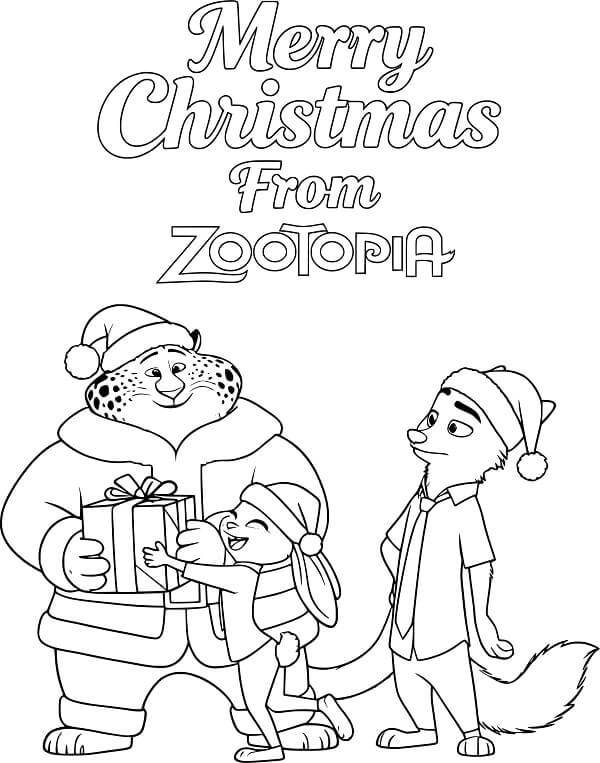 Desenho de Zootopia para imprimir