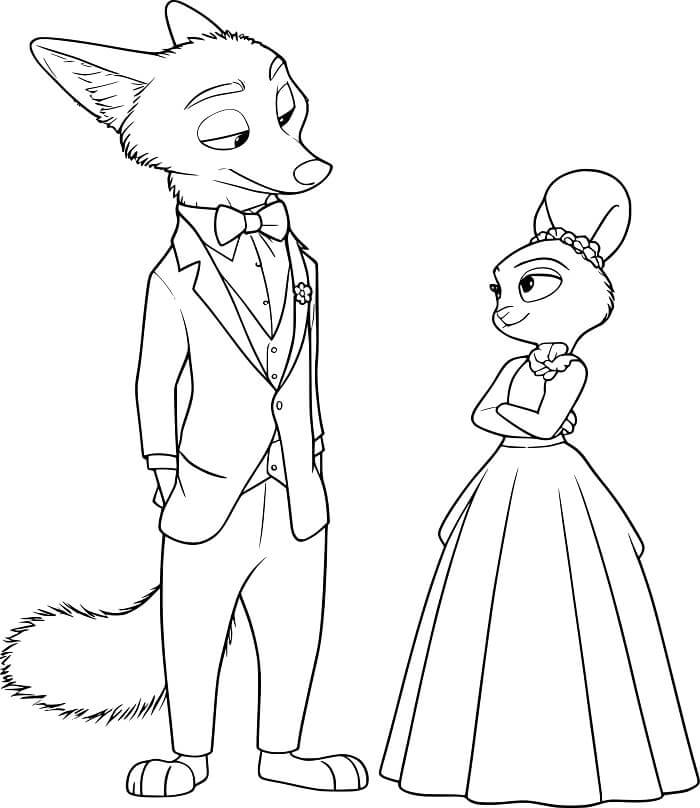 Desenho de Zootopia para imprimir