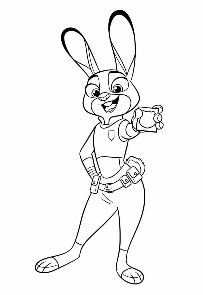 Desenho de Zootopia para imprimir