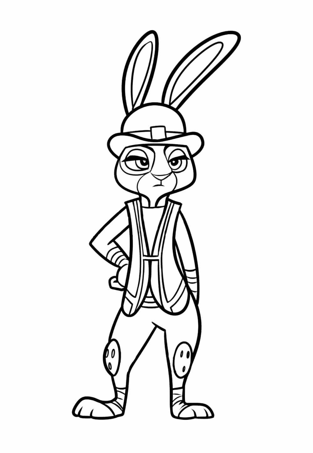 Desenho de Zootopia para imprimir
