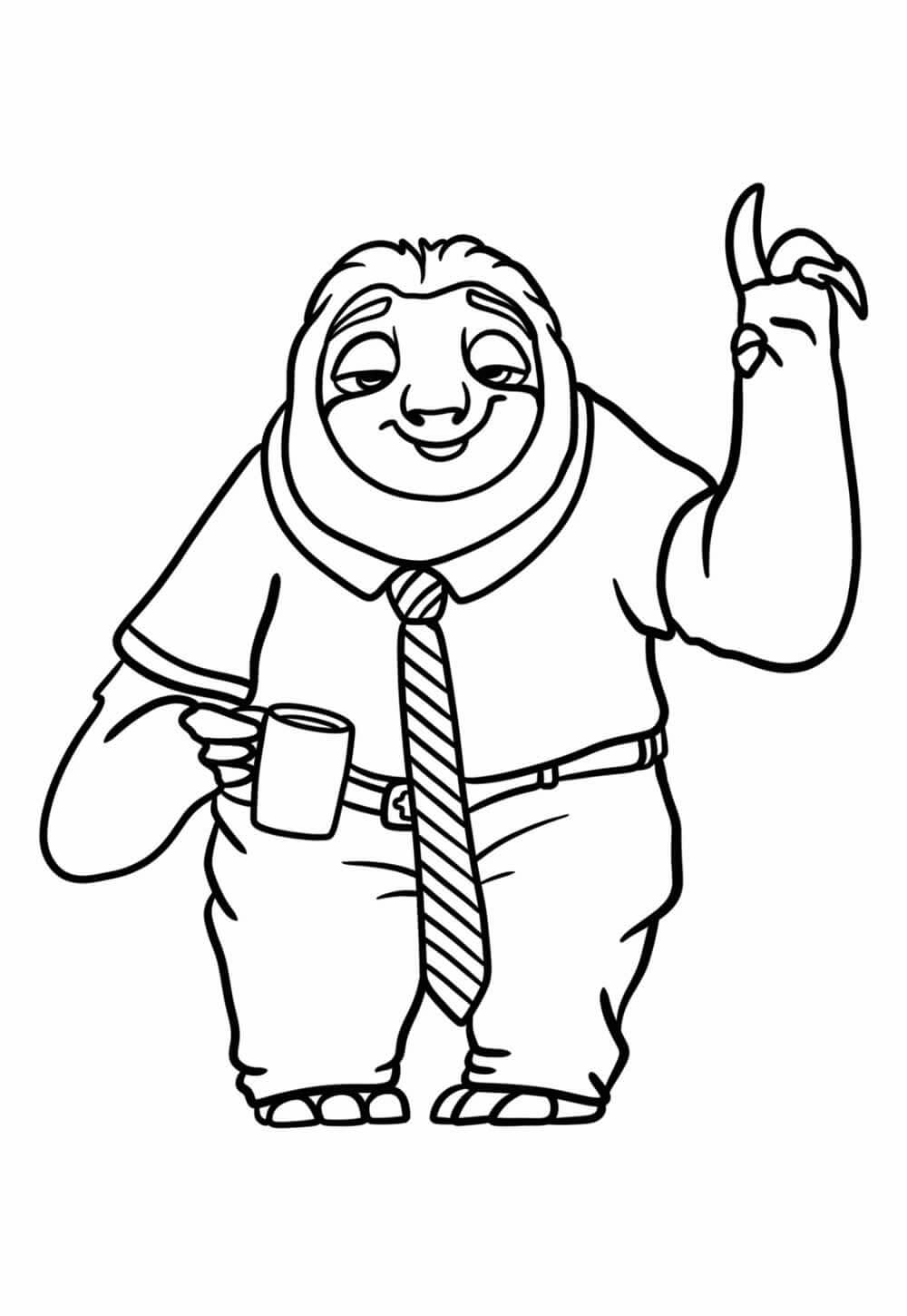 Desenho de Zootopia para imprimir