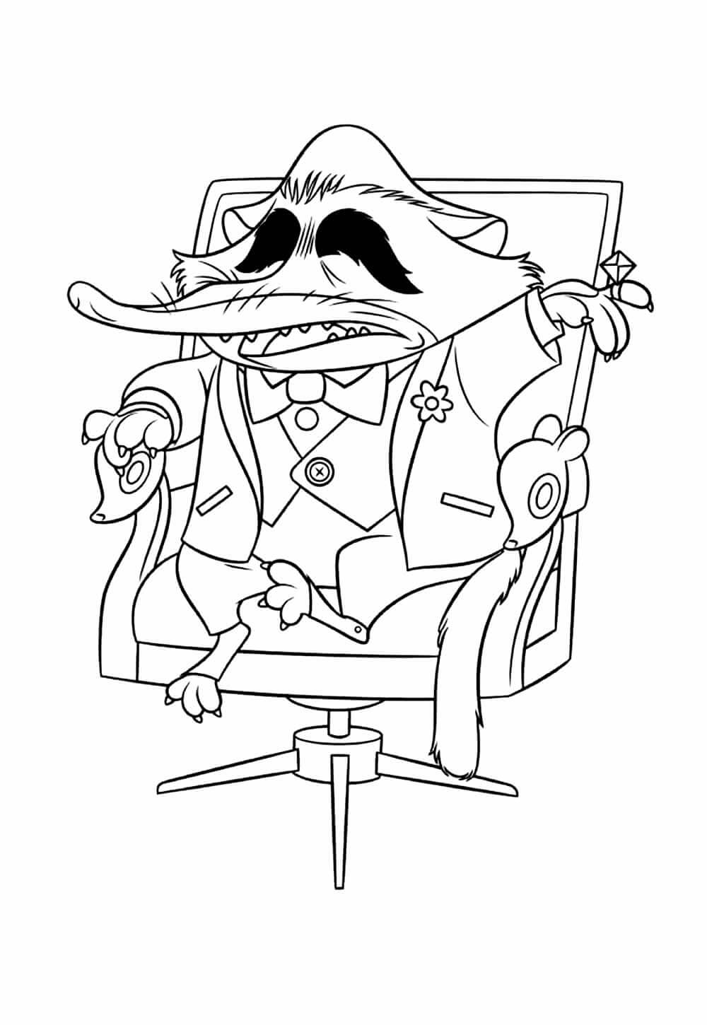 Desenho de Zootopia para imprimir