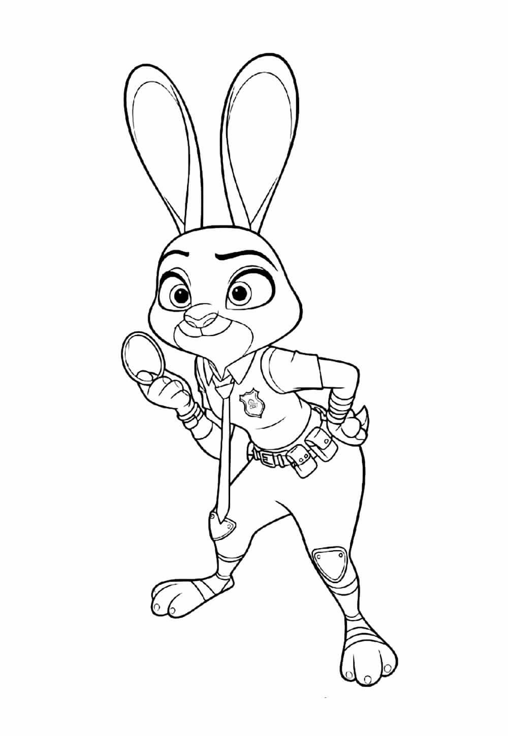 Desenho de Zootopia para imprimir