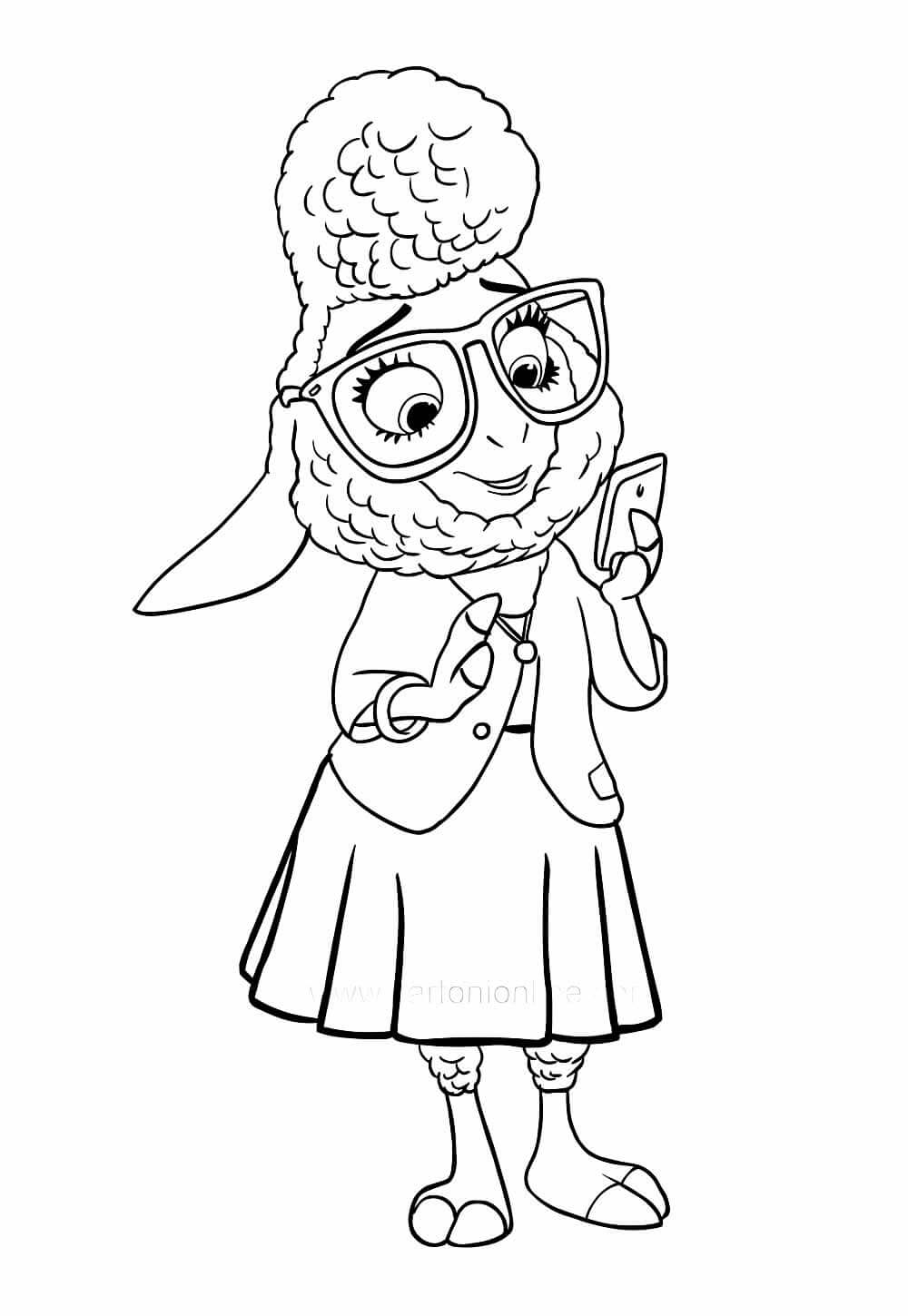 Desenho de Zootopia para imprimir