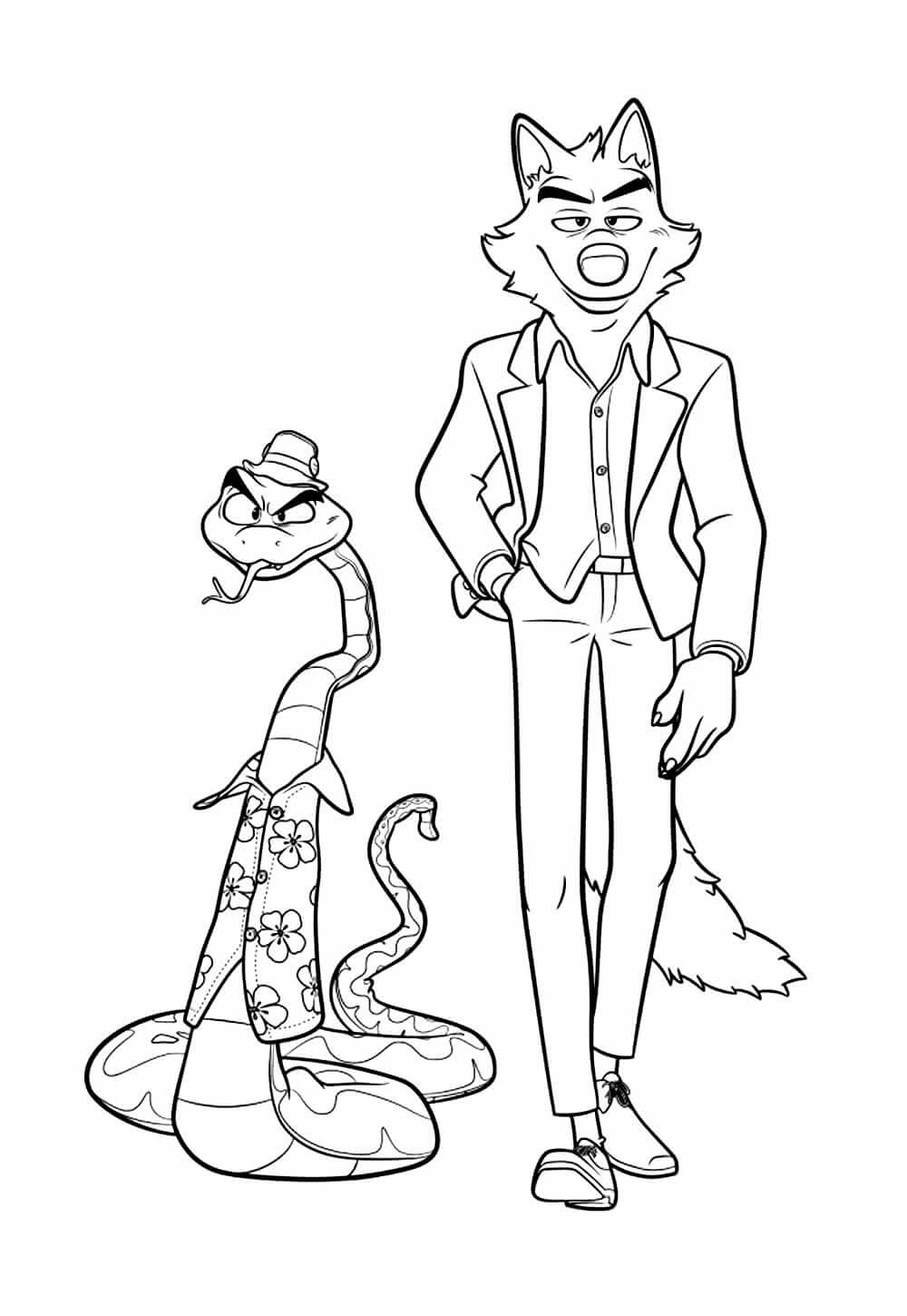Desenho de Zootopia para imprimir