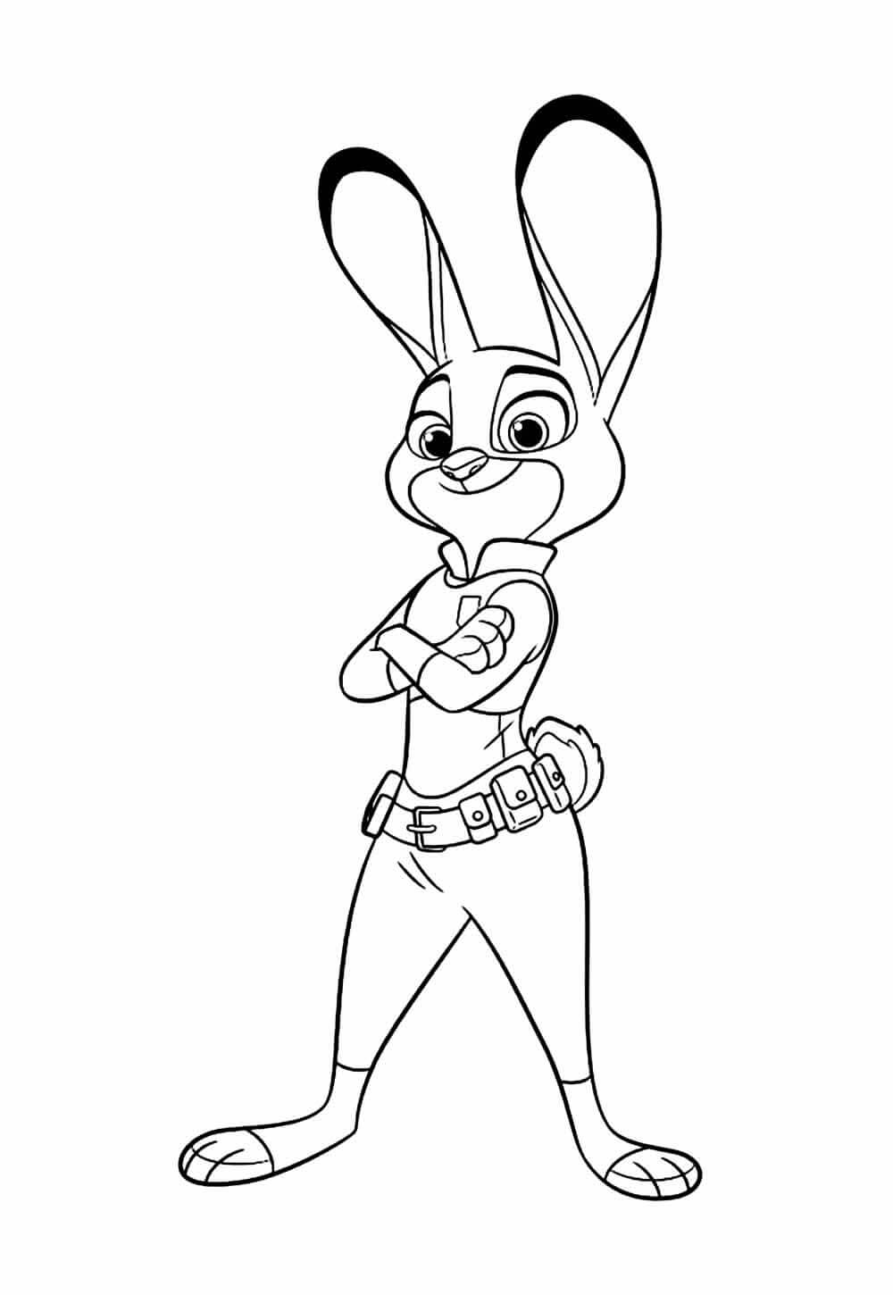 Desenho de Zootopia para imprimir
