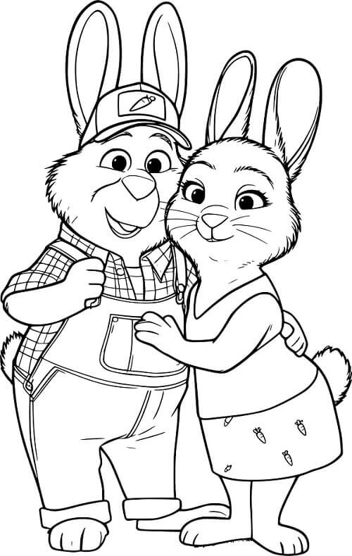 Desenho de Zootopia para imprimir