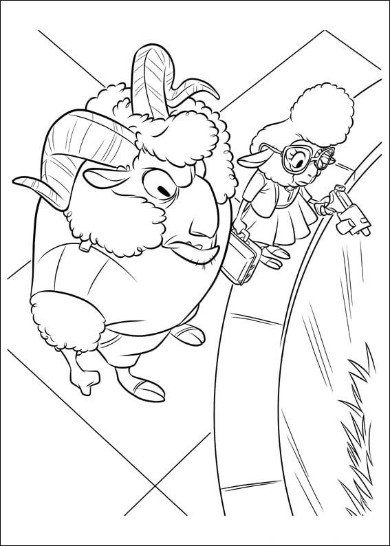 Desenho de Zootopia para imprimir