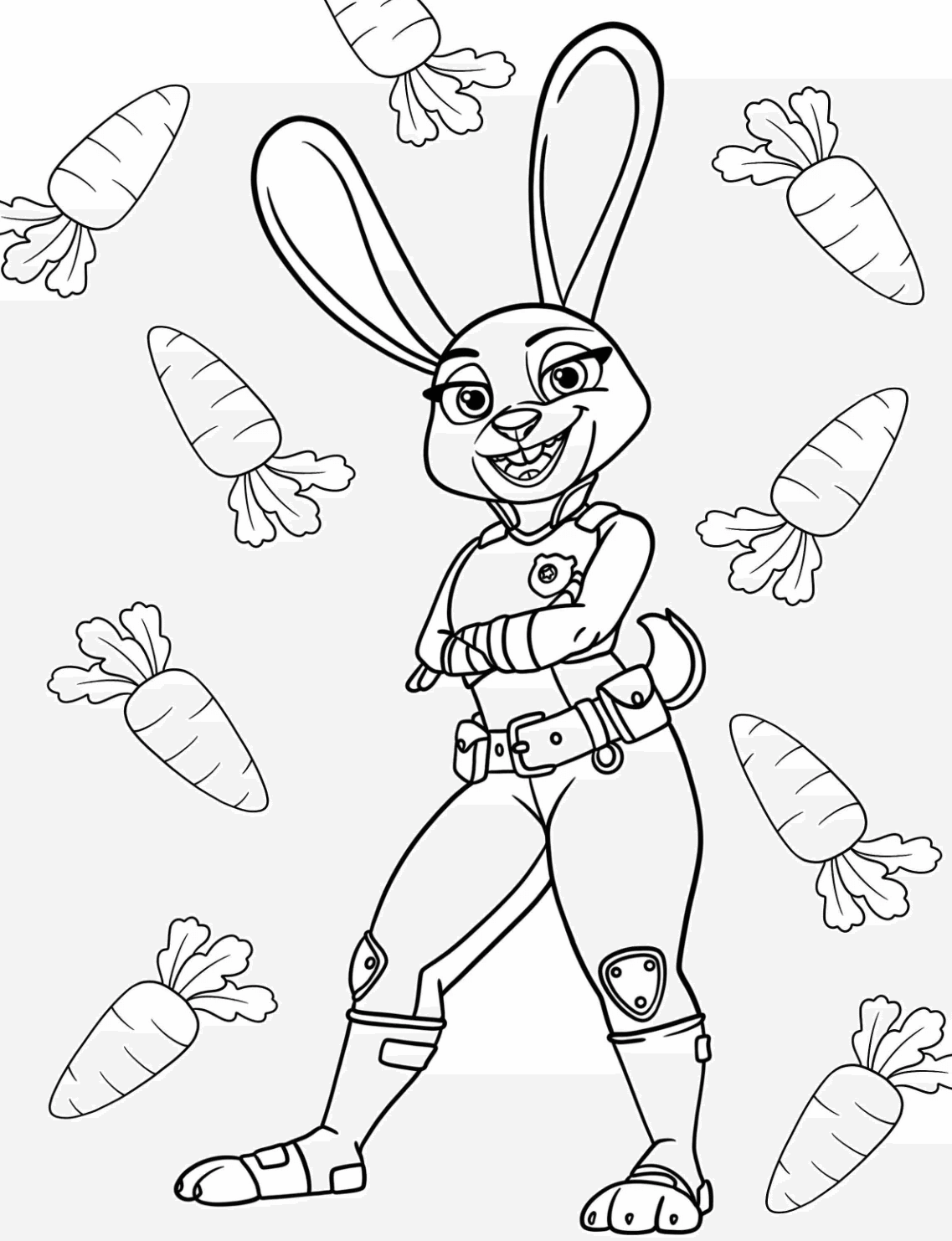Desenho de Zootopia para imprimir