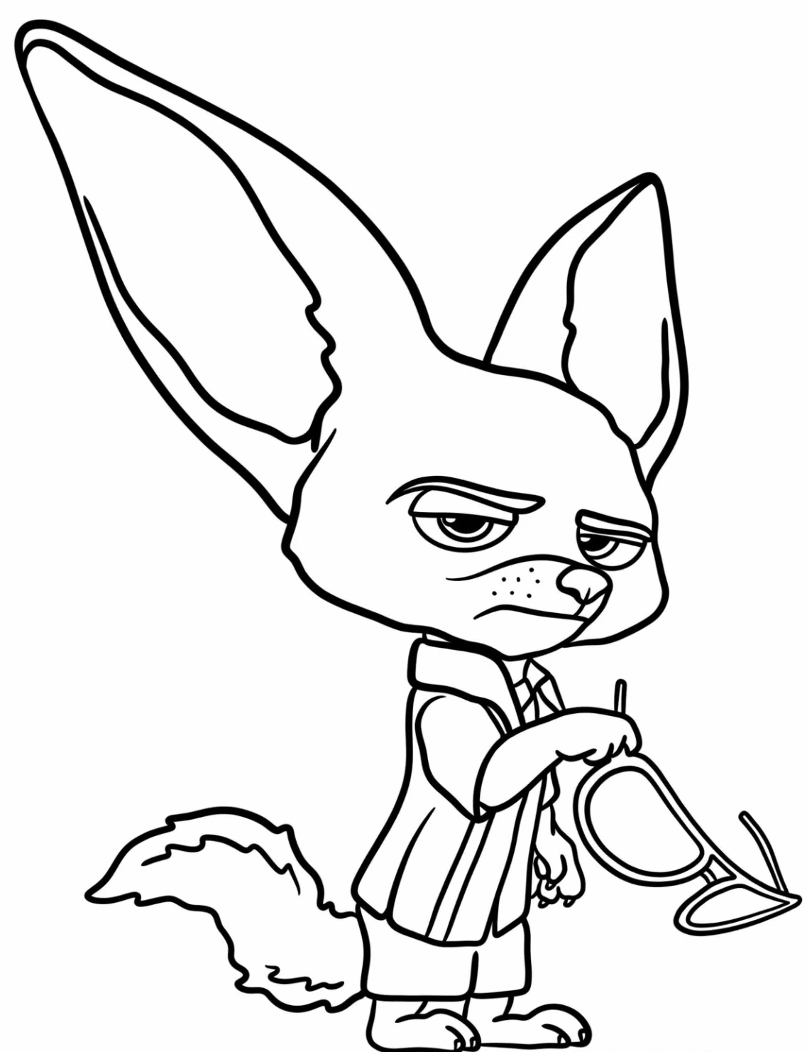 Desenho de Zootopia para imprimir