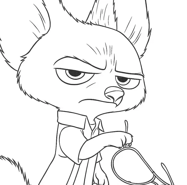 Desenho de Zootopia para imprimir