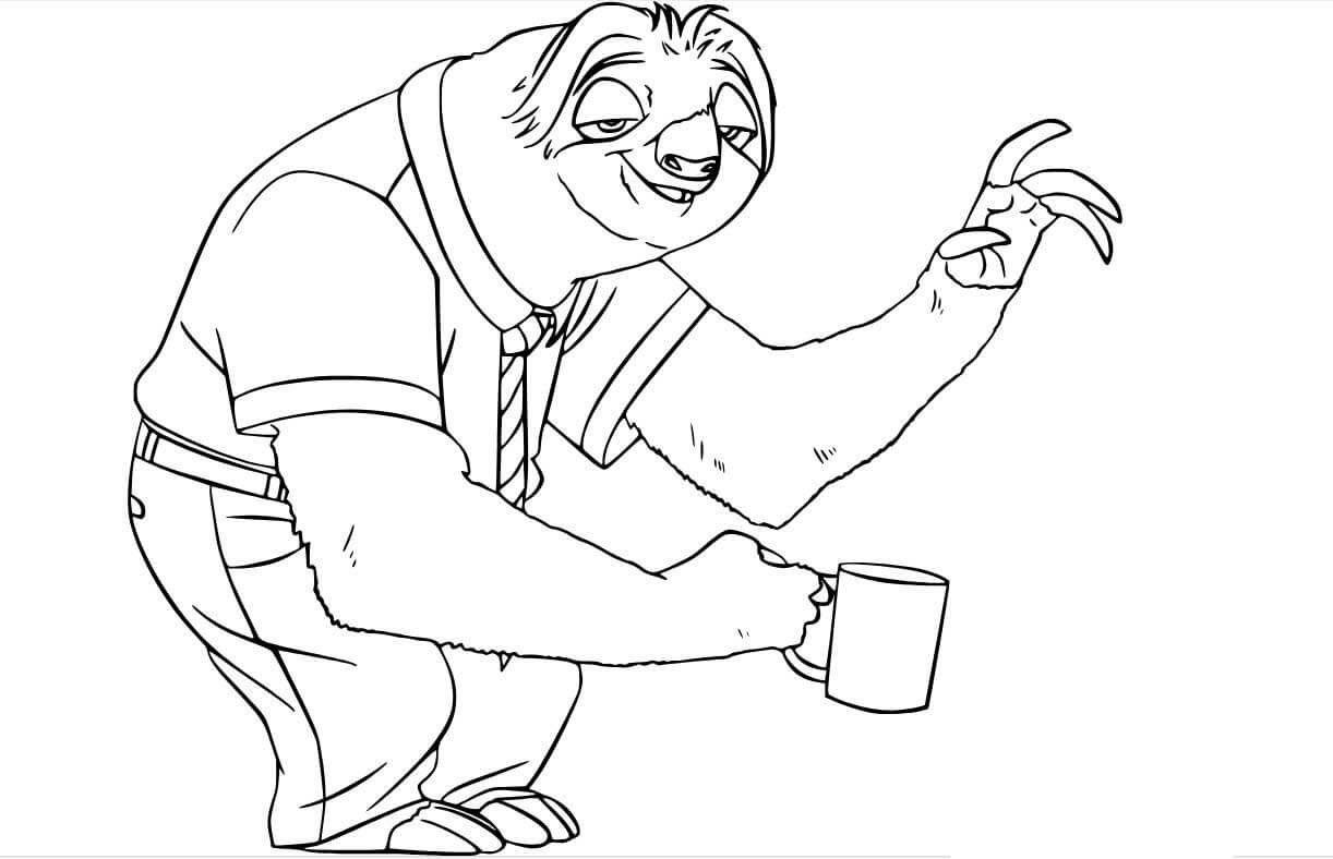 Desenho de Zootopia para imprimir
