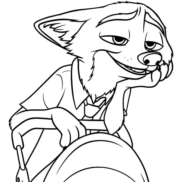 Desenho de Zootopia para imprimir