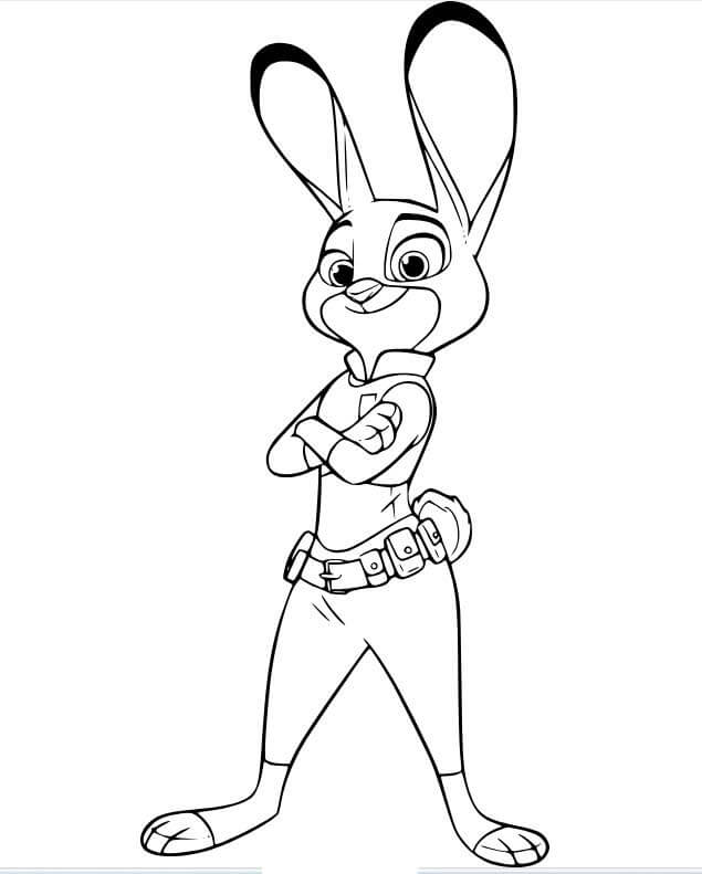 Desenho de Zootopia para imprimir