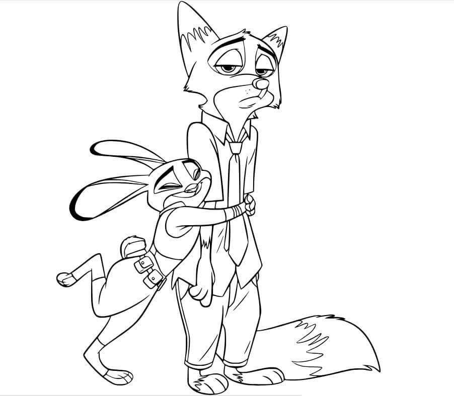 Desenho de Zootopia para imprimir