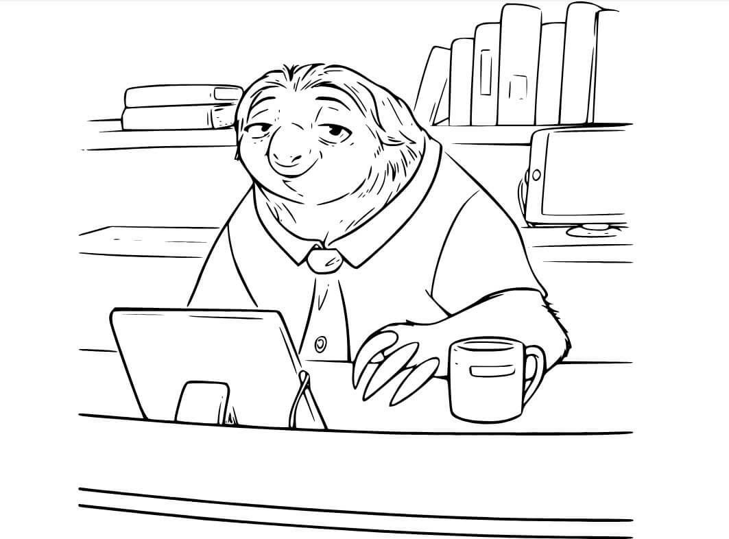 Desenho de Zootopia para imprimir