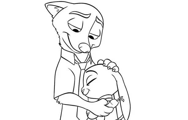Desenho de Zootopia para imprimir