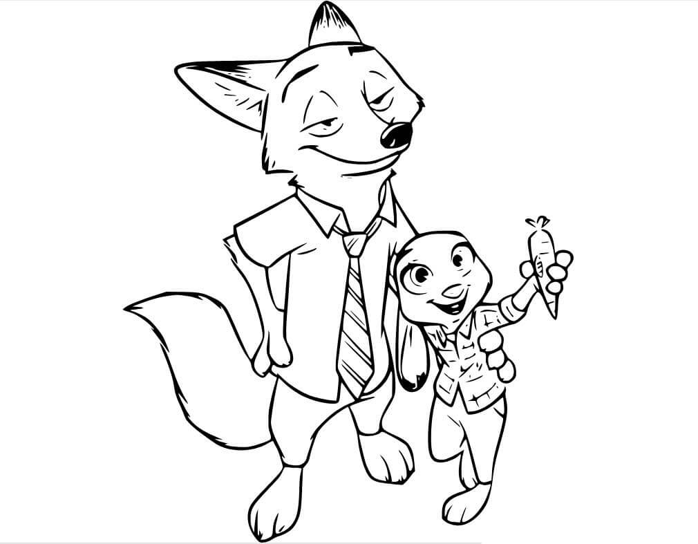 Desenho de Zootopia para imprimir