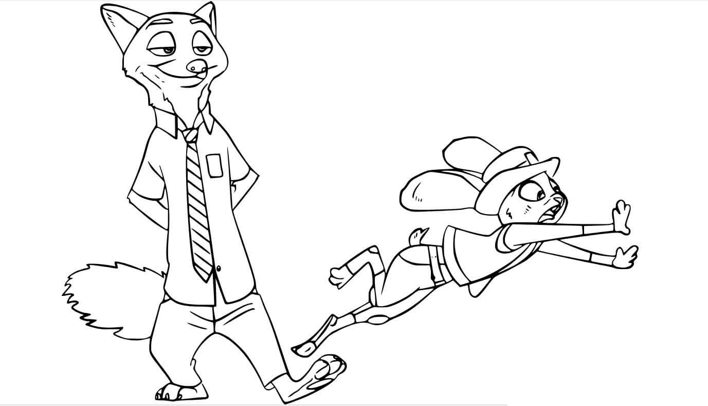 Desenho de Zootopia para imprimir