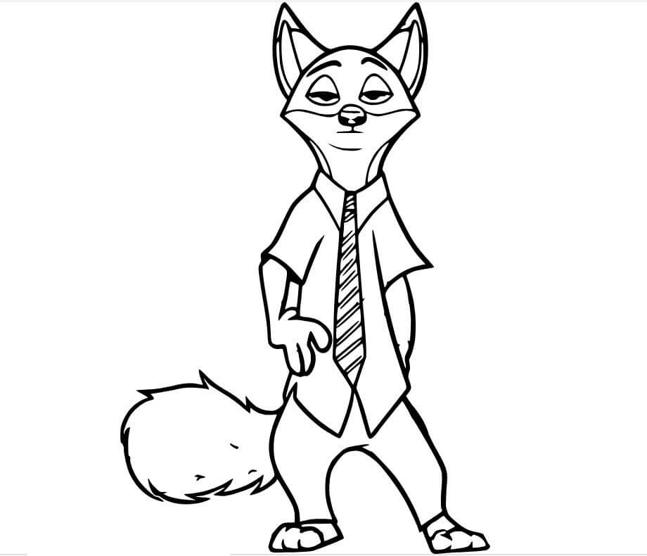 Desenho de Zootopia para imprimir
