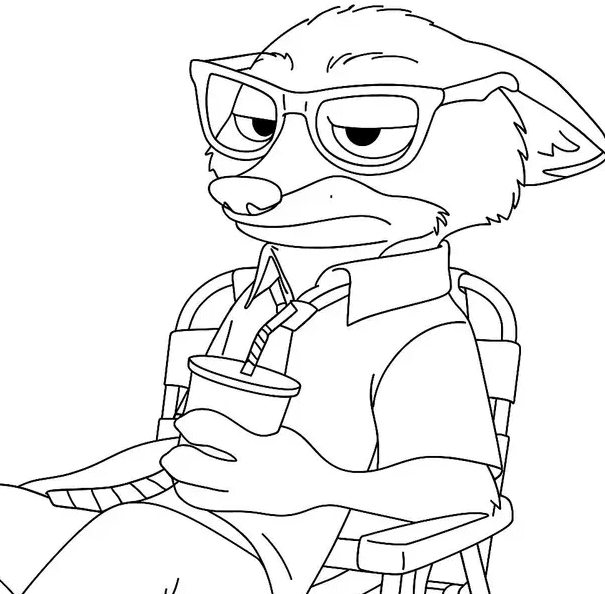 Desenho de Zootopia para imprimir