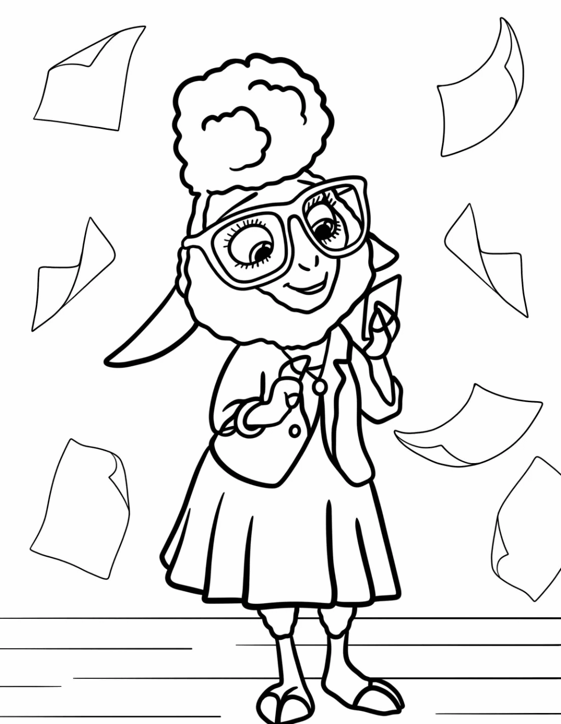 Desenho de Zootopia para imprimir