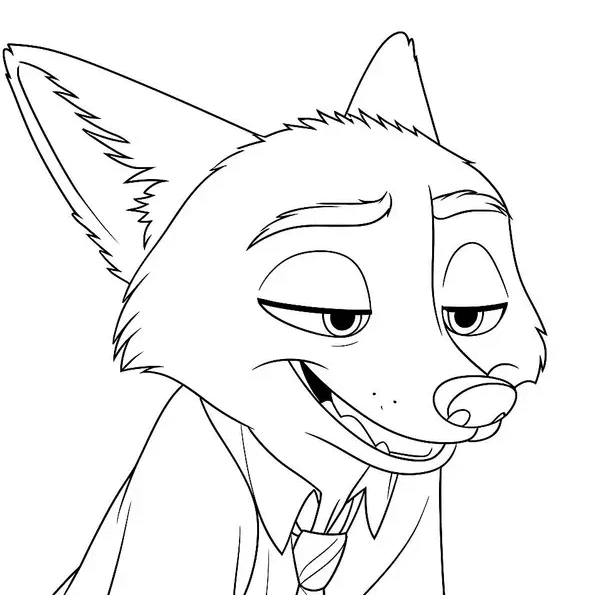 Desenho de Zootopia para imprimir