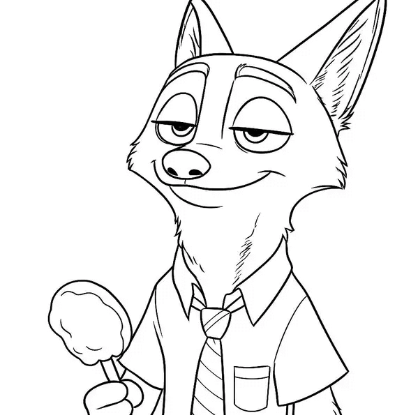 Desenho de Zootopia para imprimir