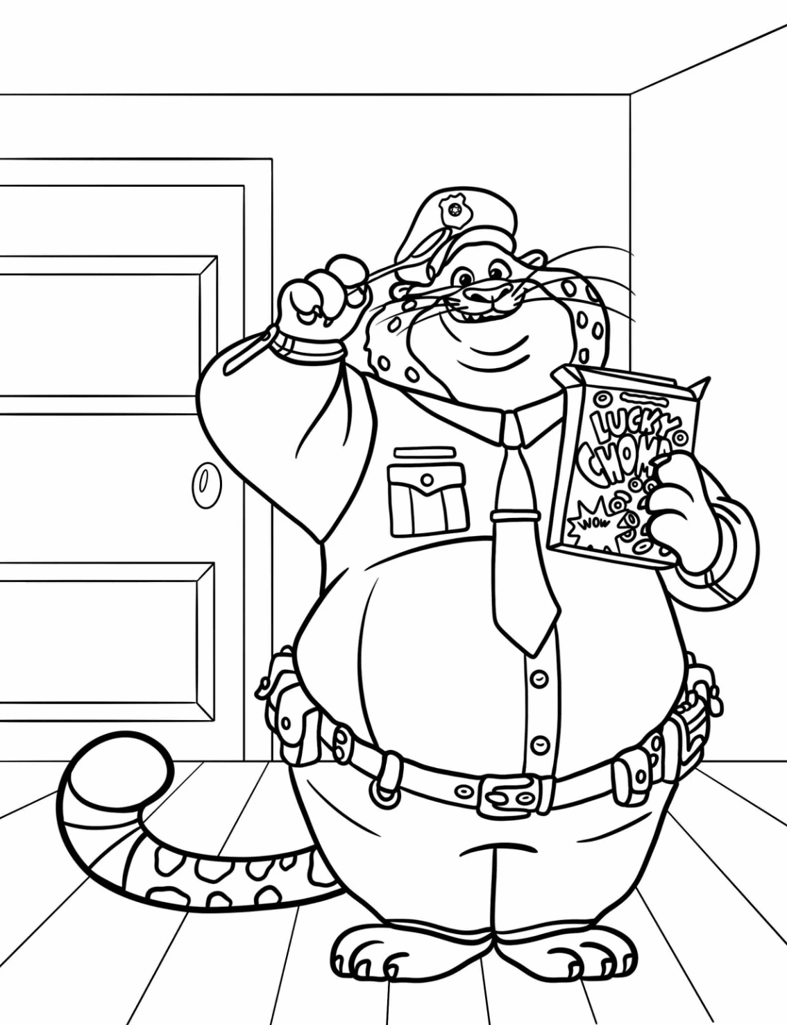 Desenho de Zootopia para imprimir
