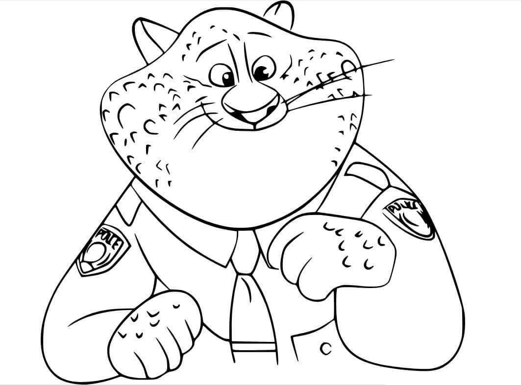 Desenho de Zootopia para imprimir