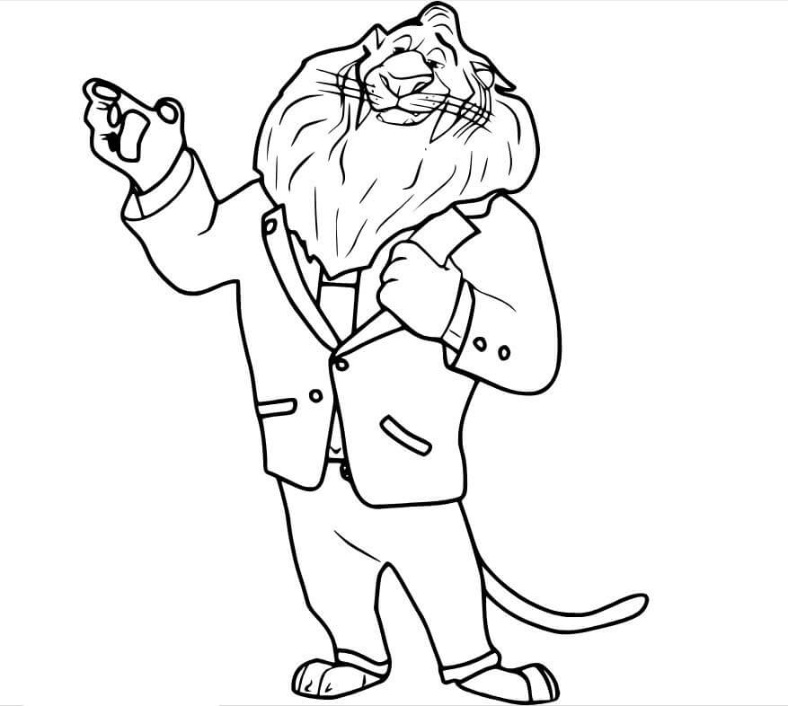 Desenho de Zootopia para imprimir