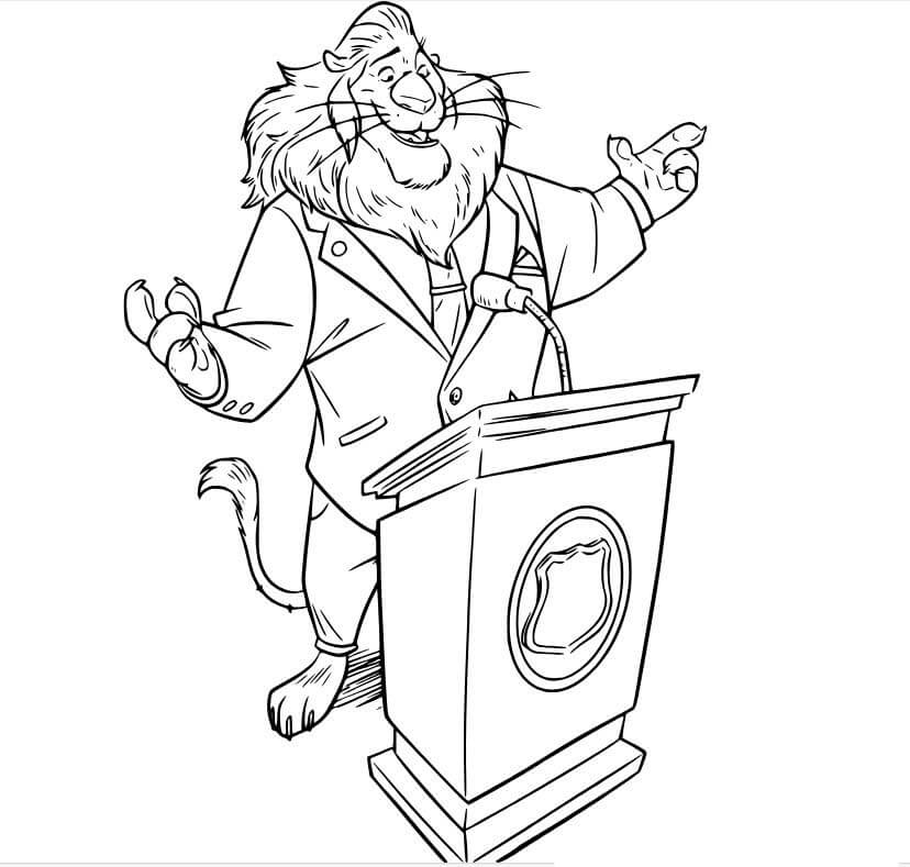 Desenho de Zootopia para imprimir