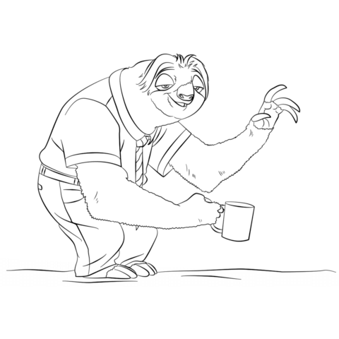 Desenho de Zootopia para imprimir